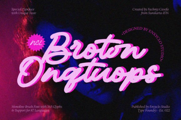 Broton Onqtuops: A Monoline Script for Modern Web Design